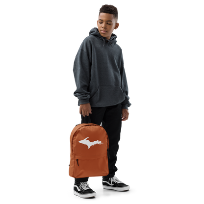 Michigan Upper Peninsula Standard Backpack (w/ UP Outline) | Burnt Orange