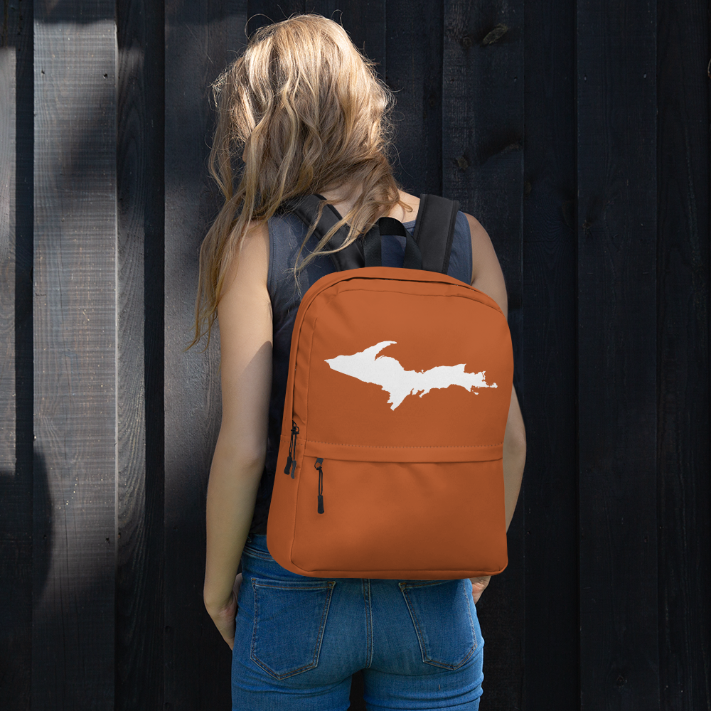 Michigan Upper Peninsula Standard Backpack (w/ UP Outline) | Burnt Orange