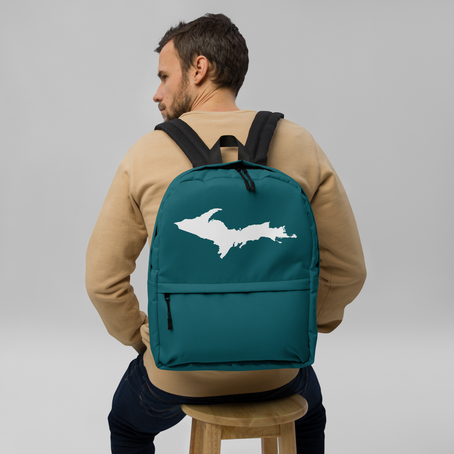 Michigan Upper Peninsula Standard Backpack (w/ UP Outline) | Teal