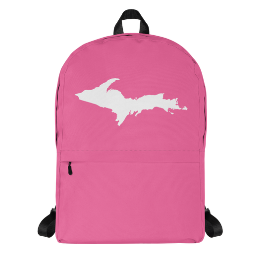 Michigan Upper Peninsula Standard Backpack (w/ UP Outline) | Hot Pink