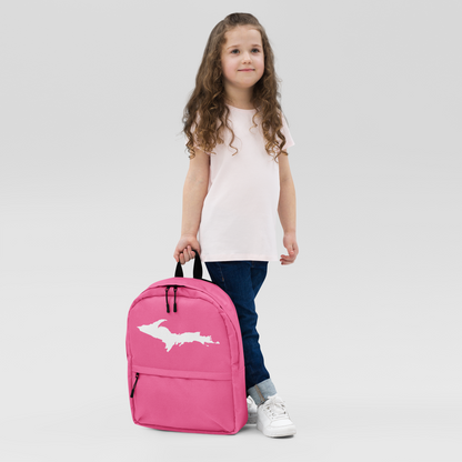 Michigan Upper Peninsula Standard Backpack (w/ UP Outline) | Hot Pink