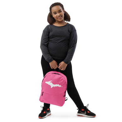 Michigan Upper Peninsula Standard Backpack (w/ UP Outline) | Hot Pink