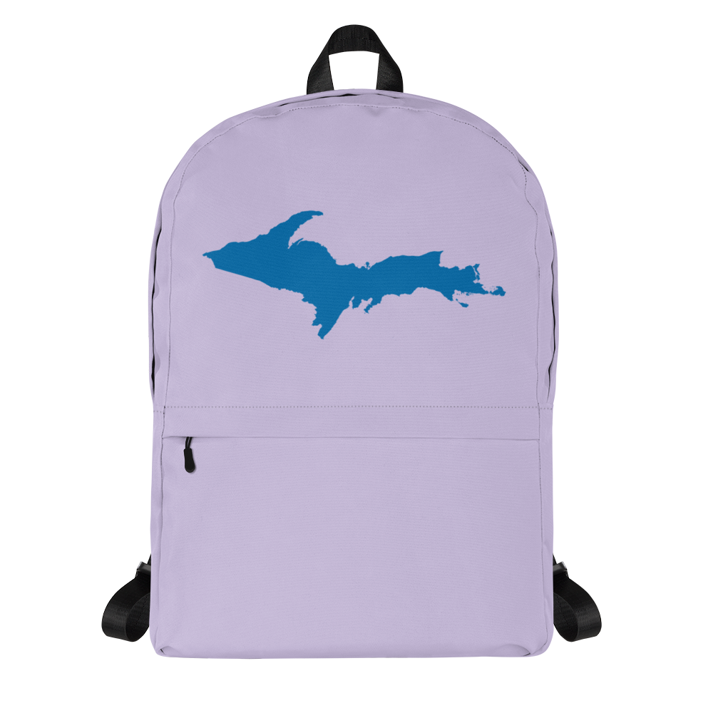 Michigan Upper Peninsula Standard Backpack (w/ Azure UP Outline) | Lavender