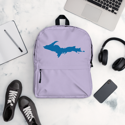 Michigan Upper Peninsula Standard Backpack (w/ Azure UP Outline) | Lavender