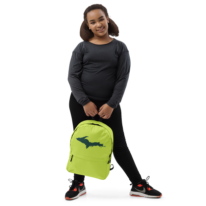 Michigan Upper Peninsula Standard Backpack (w/ Green UP Outline) | Gooseberry Green