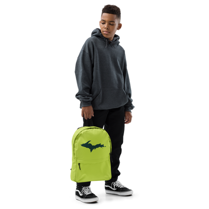 Michigan Upper Peninsula Standard Backpack (w/ Green UP Outline) | Gooseberry Green