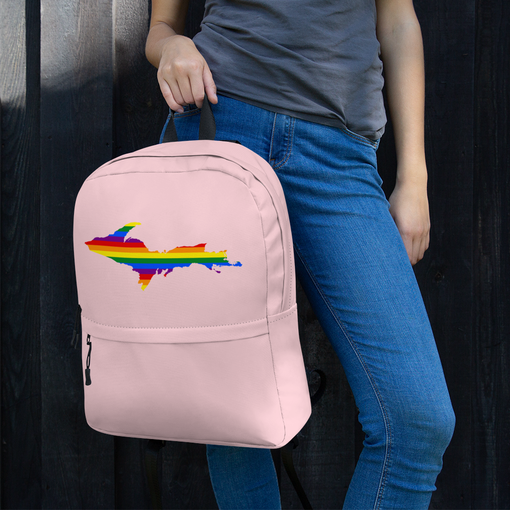 Michigan Upper Peninsula Standard Backpack (w/ UP Pride Flag Outline)