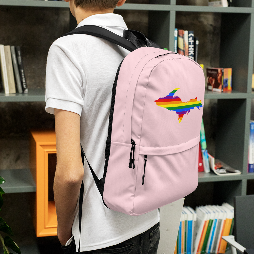 Michigan Upper Peninsula Standard Backpack (w/ UP Pride Flag Outline)