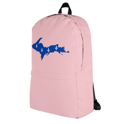 Michigan Upper Peninsula Standard Backpack (w/ UP Quebec Flag Outline) | Pink