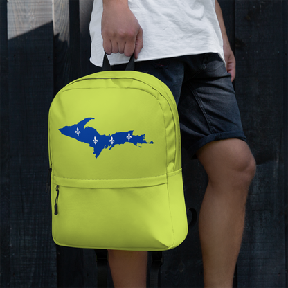 Michigan Upper Peninsula Standard Backpack (w/ UP Quebec Flag Outline) | Gooseberry Green