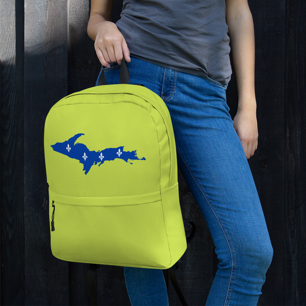 Michigan Upper Peninsula Standard Backpack (w/ UP Quebec Flag Outline) | Gooseberry Green