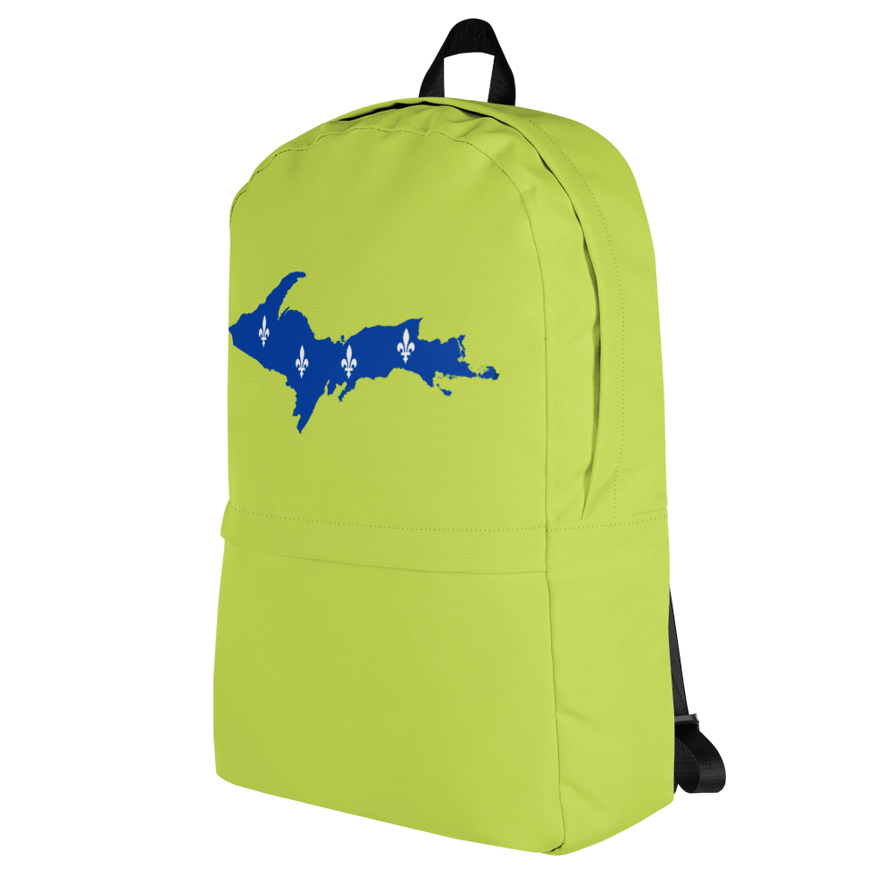 Michigan Upper Peninsula Standard Backpack (w/ UP Quebec Flag Outline) | Gooseberry Green