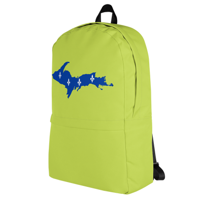 Michigan Upper Peninsula Standard Backpack (w/ UP Quebec Flag Outline) | Gooseberry Green