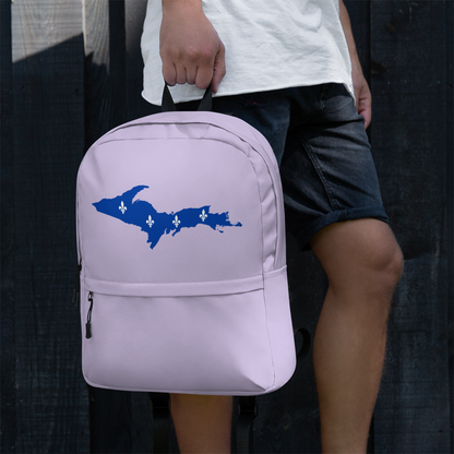 Michigan Upper Peninsula Standard Backpack (w/ UP Quebec Flag Outline) | Lavender