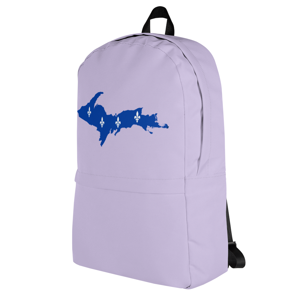 Michigan Upper Peninsula Standard Backpack (w/ UP Quebec Flag Outline) | Lavender