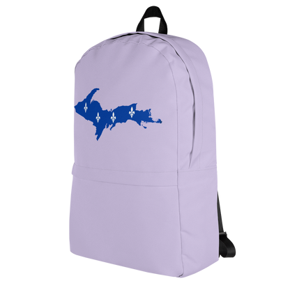 Michigan Upper Peninsula Standard Backpack (w/ UP Quebec Flag Outline) | Lavender