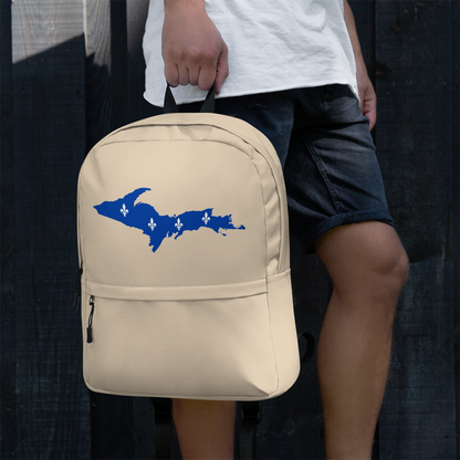 Michigan Upper Peninsula Standard Backpack (w/ UP Quebec Flag Outline) | Canvas Color