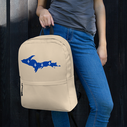 Michigan Upper Peninsula Standard Backpack (w/ UP Quebec Flag Outline) | Canvas Color