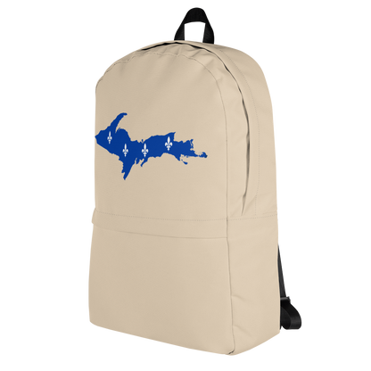 Michigan Upper Peninsula Standard Backpack (w/ UP Quebec Flag Outline) | Canvas Color