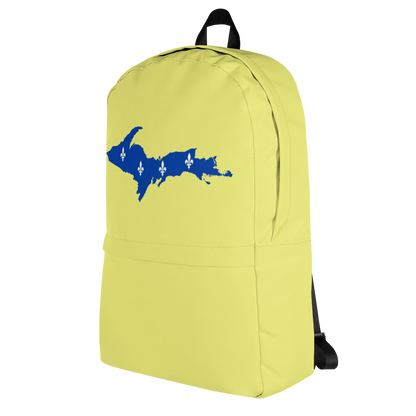 Michigan Upper Peninsula Standard Backpack (w/ UP Quebec Flag Outline) | Cherry Yellow