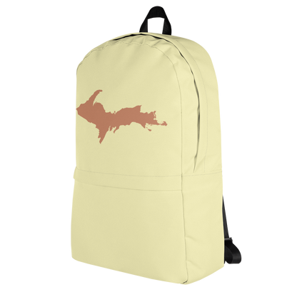 Michigan Upper Peninsula Standard Backpack (w/ Copper UP Outline) | Cherry Yellow