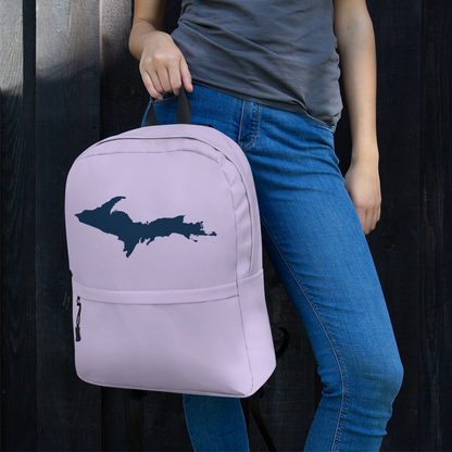 Michigan Upper Peninsula Standard Backpack (w/ Navy UP Outline) | Lavender