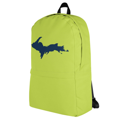 Michigan Upper Peninsula Standard Backpack (w/ Navy UP Outline) | Gooseberry Green