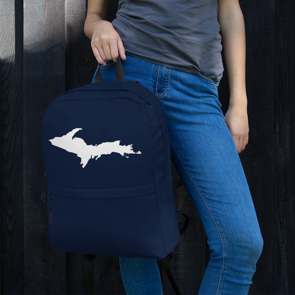 Michigan Upper Peninsula Standard Backpack (w/ UP Outline) | Navy