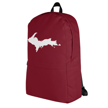 Michigan Upper Peninsula Standard Backpack (w/ UP Outline) | Burgundy