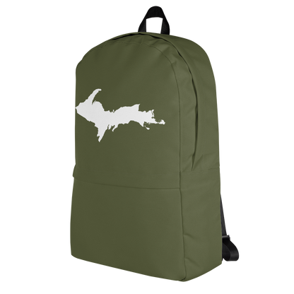 Michigan Upper Peninsula Standard Backpack (w/ UP Outline) | Army Green