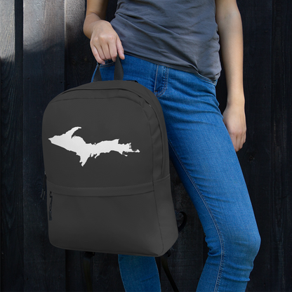 Michigan Upper Peninsula Standard Backpack (w/ UP Outline) | Charcoal