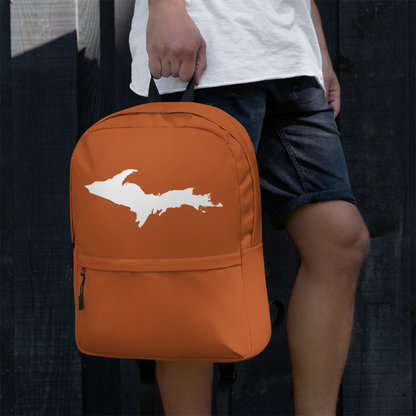 Michigan Upper Peninsula Standard Backpack (w/ UP Outline) | Burnt Orange