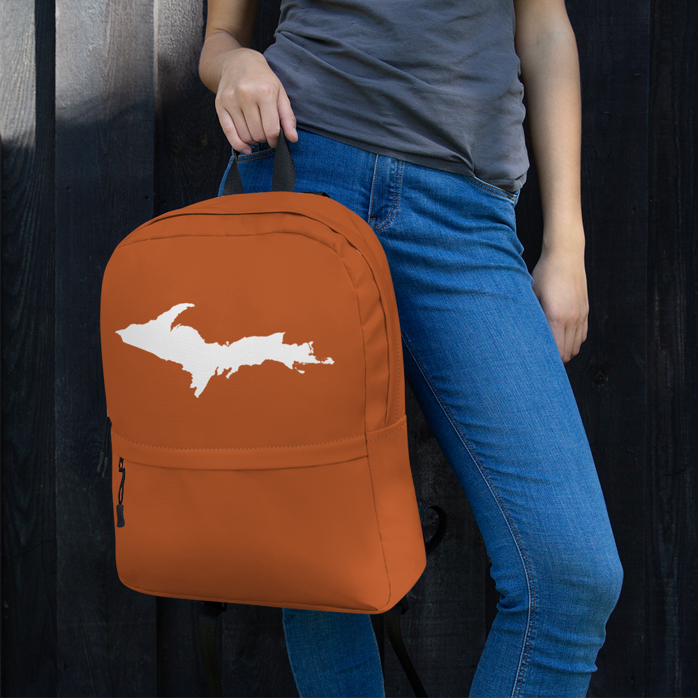 Michigan Upper Peninsula Standard Backpack (w/ UP Outline) | Burnt Orange