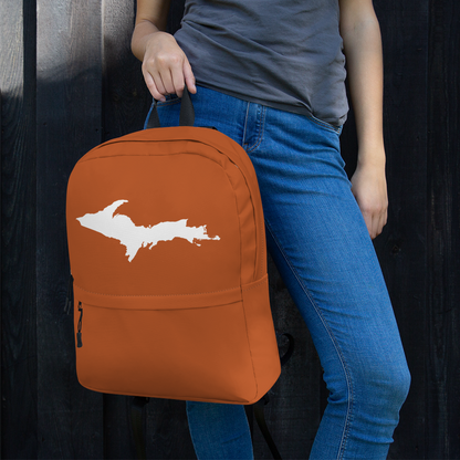 Michigan Upper Peninsula Standard Backpack (w/ UP Outline) | Burnt Orange