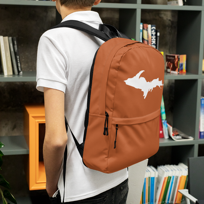 Michigan Upper Peninsula Standard Backpack (w/ UP Outline) | Burnt Orange