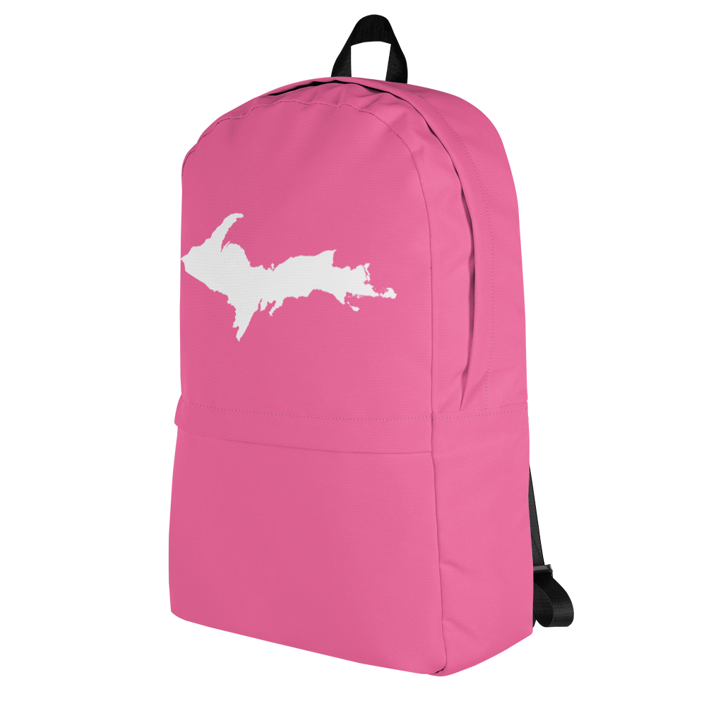 Michigan Upper Peninsula Standard Backpack (w/ UP Outline) | Hot Pink