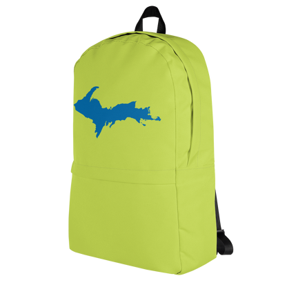 Michigan Upper Peninsula Standard Backpack (w/ Azure UP Outline) | Gooseberry Green