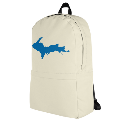 Michigan Upper Peninsula Standard Backpack (w/ Azure UP Outline) | Ivory