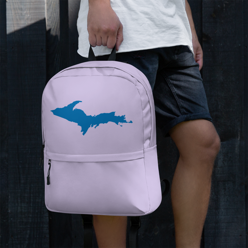 Michigan Upper Peninsula Standard Backpack (w/ Azure UP Outline) | Lavender