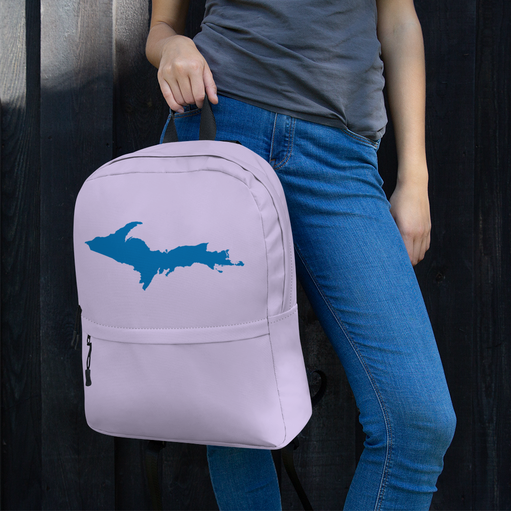 Michigan Upper Peninsula Standard Backpack (w/ Azure UP Outline) | Lavender