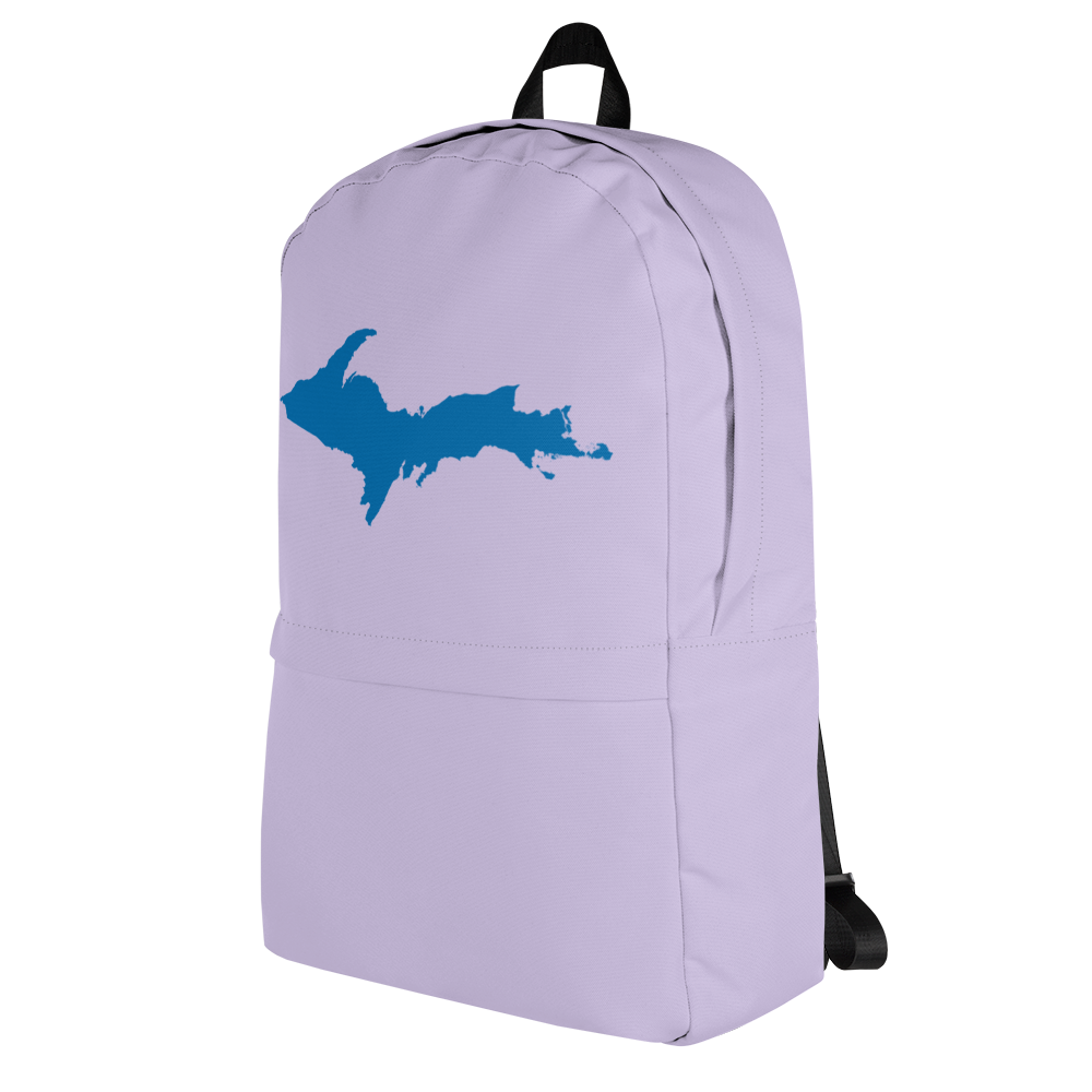 Michigan Upper Peninsula Standard Backpack (w/ Azure UP Outline) | Lavender