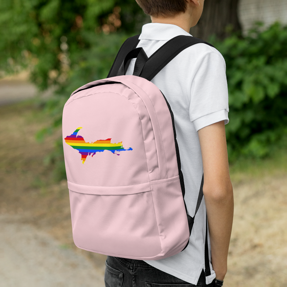 Michigan Upper Peninsula Standard Backpack (w/ UP Pride Flag Outline)