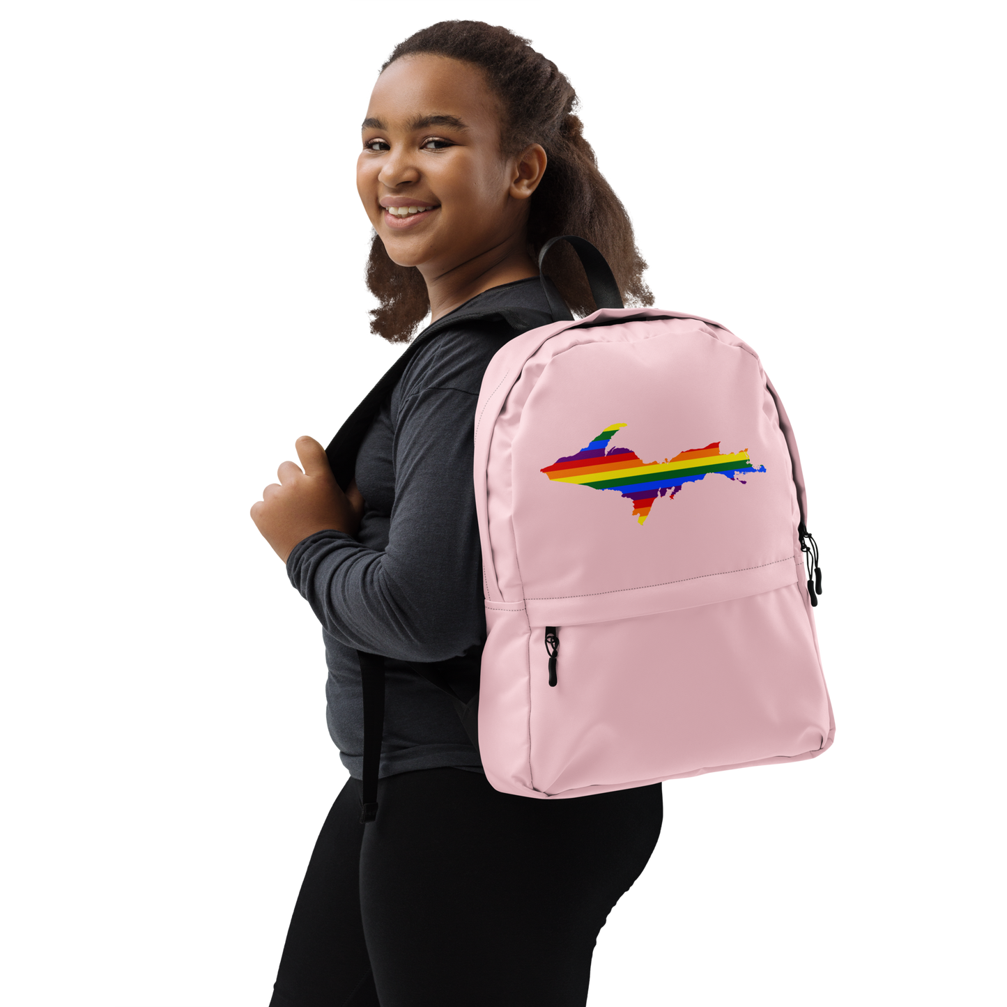 Michigan Upper Peninsula Standard Backpack (w/ UP Pride Flag Outline)