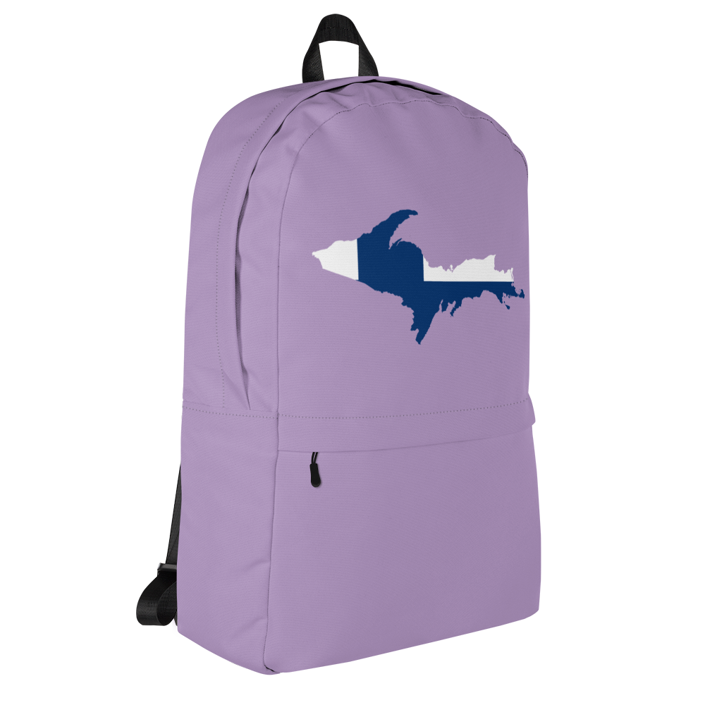 Michigan Upper Peninsula Standard Backpack (w/ UP Finland Flag Outline) | LavenderColor