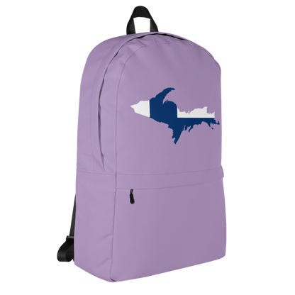 Michigan Upper Peninsula Standard Backpack (w/ UP Finland Flag Outline) | LavenderColor