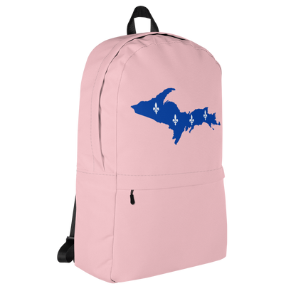 Michigan Upper Peninsula Standard Backpack (w/ UP Quebec Flag Outline) | Pink