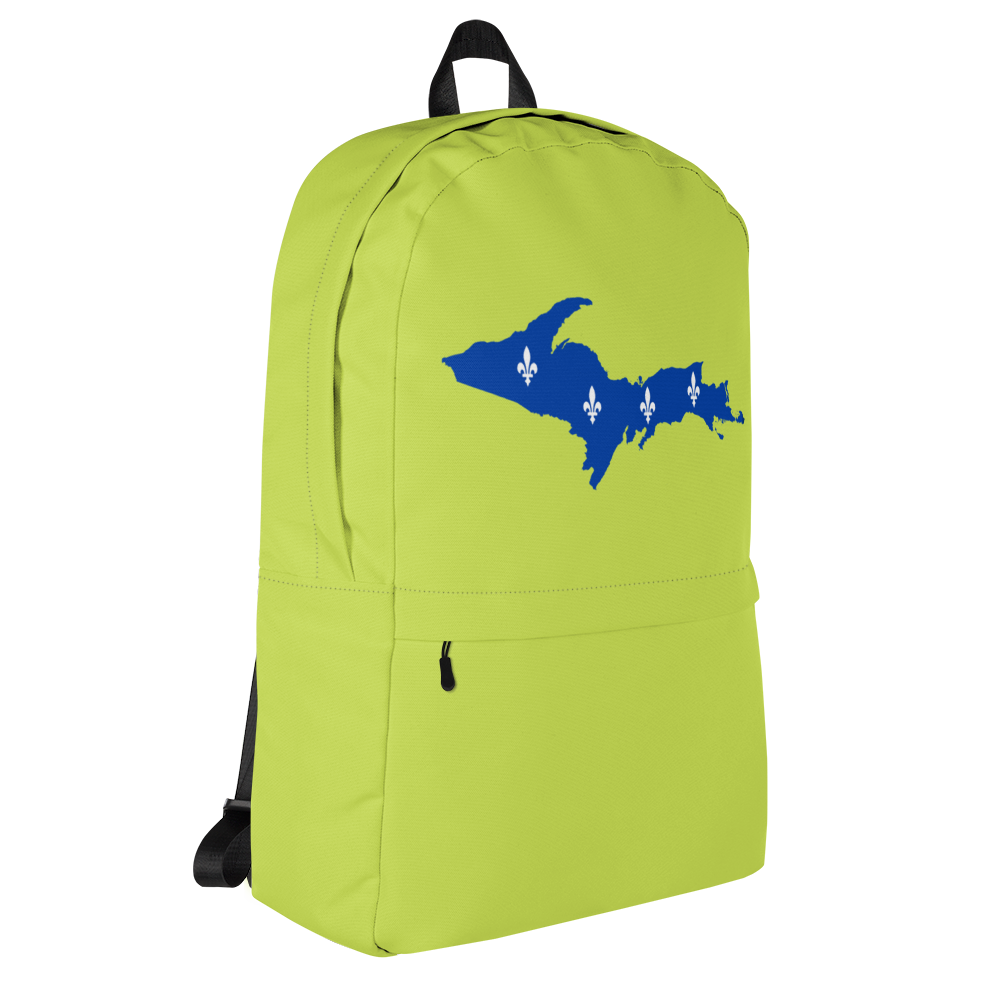 Michigan Upper Peninsula Standard Backpack (w/ UP Quebec Flag Outline) | Gooseberry Green