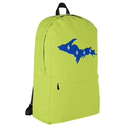 Michigan Upper Peninsula Standard Backpack (w/ UP Quebec Flag Outline) | Gooseberry Green