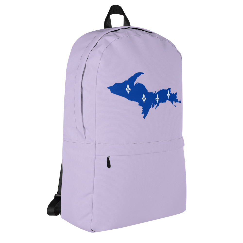 Michigan Upper Peninsula Standard Backpack (w/ UP Quebec Flag Outline) | Lavender