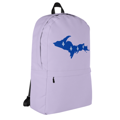 Michigan Upper Peninsula Standard Backpack (w/ UP Quebec Flag Outline) | Lavender